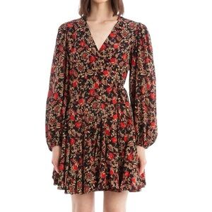 $565 NWT Rhode Caro Mini Wrap Dress in La Toile Sz Small
